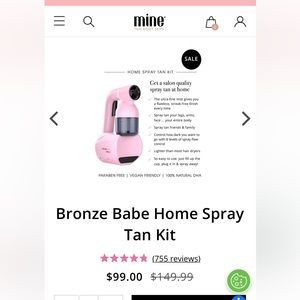 Spray Tanning machine and solution